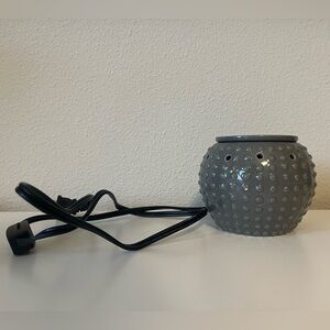 Gray Hobnail High Gloss Candle Wax Warmer Round Pacific Trade International